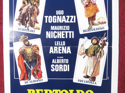 BERTOLDO, BERTOLDINO AND CACASENNO ITALIAN LOCANDINA POSTER UGO TOGNAZZI 1984