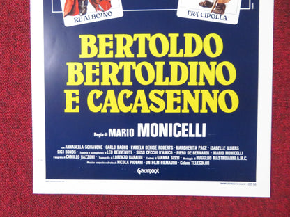 BERTOLDO, BERTOLDINO AND CACASENNO ITALIAN LOCANDINA POSTER UGO TOGNAZZI 1984