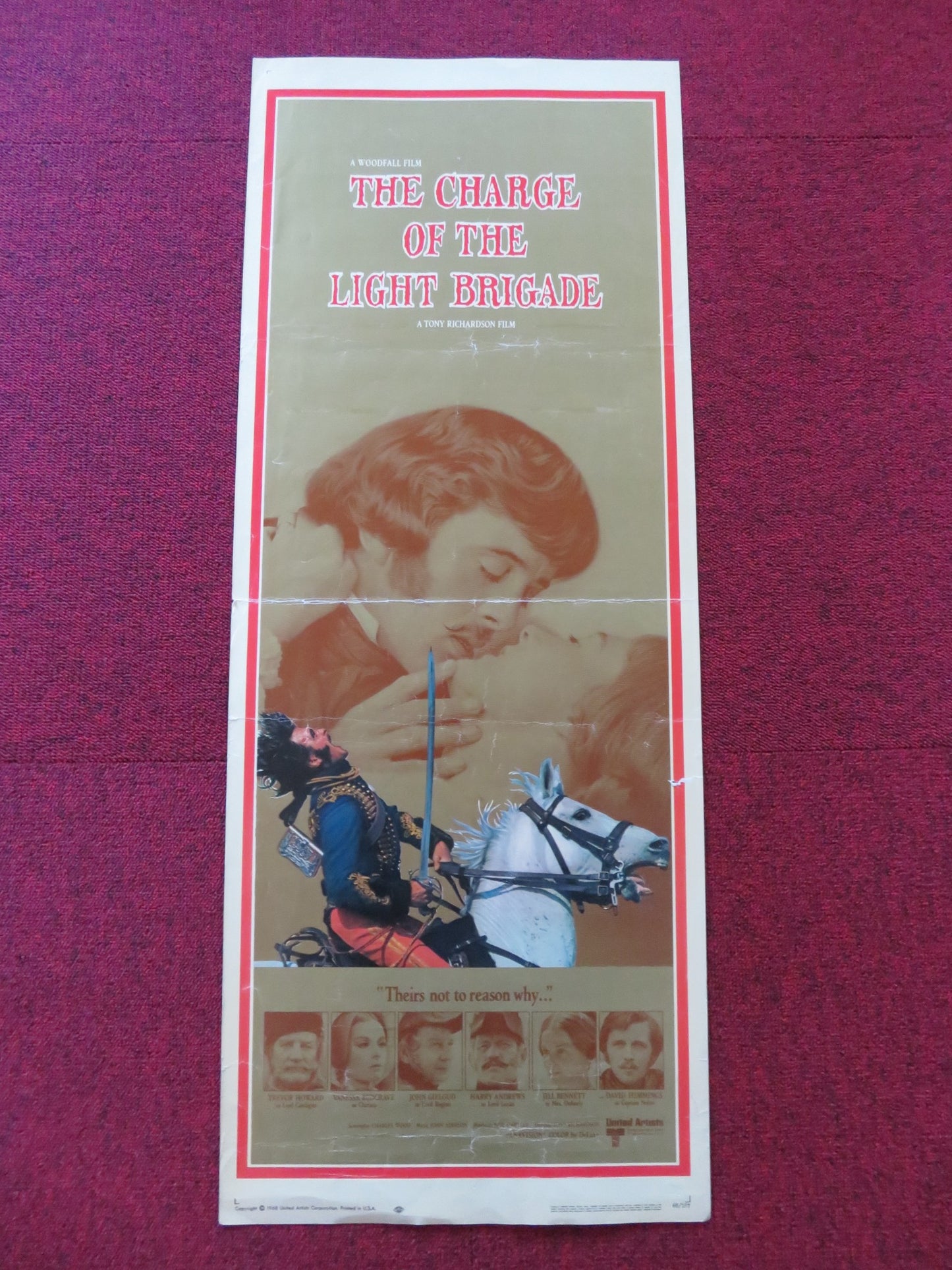 THE CHARGE OF THE LIGHT BRIGADE US INSERT (14"x 36") POSTER TREVOR HOWARD 1968