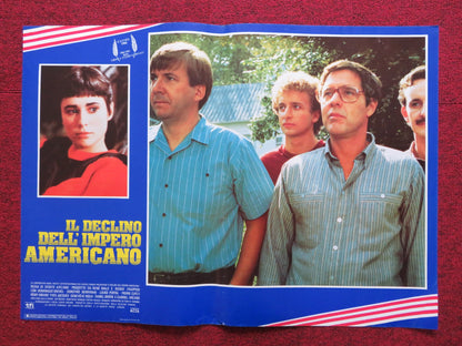 IL DECLINO DELL' IMPERO AMERICANO -B ITALIAN FOTOBUSTA POSTER D. MICHEL 1986