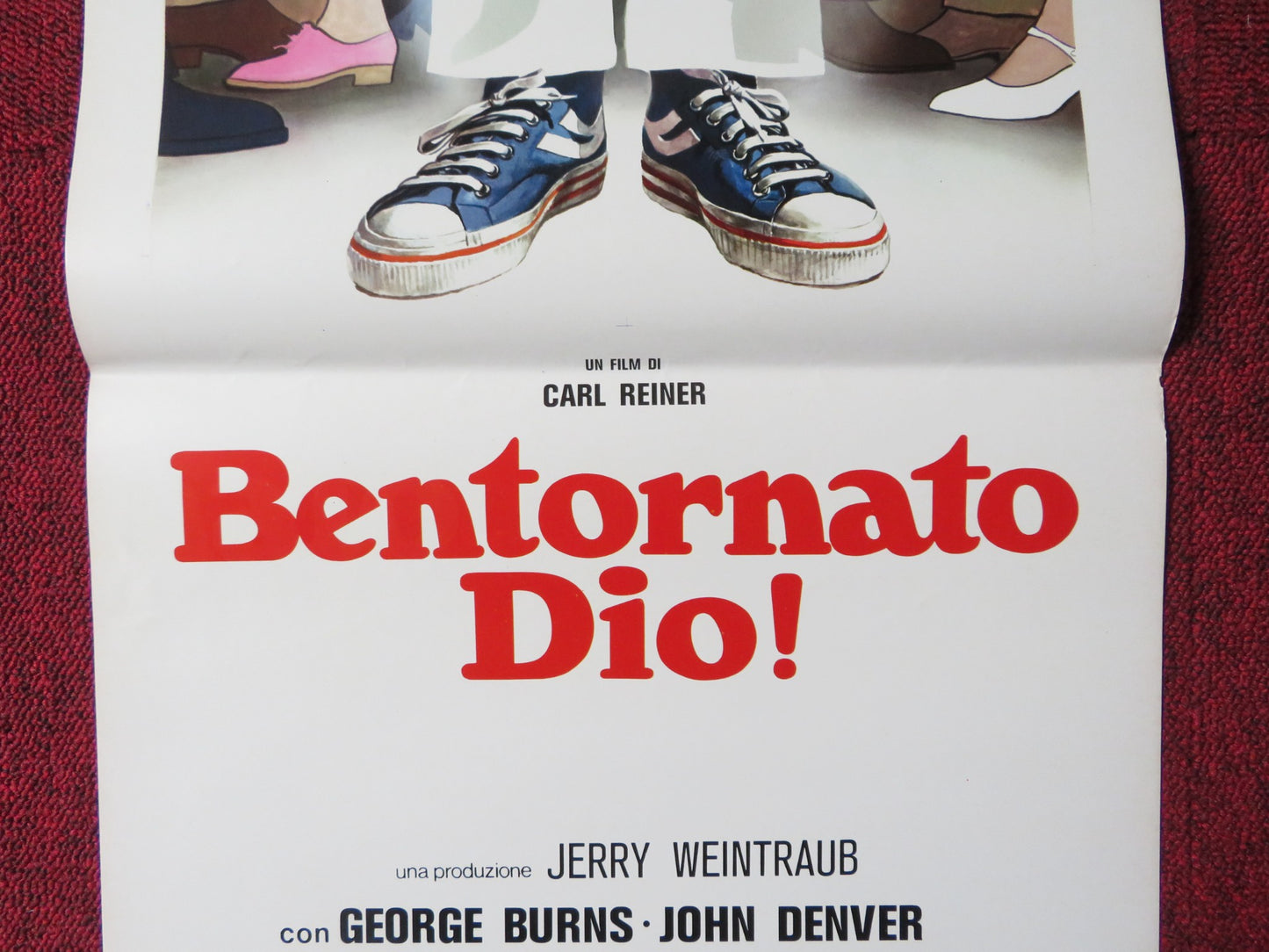 OH, GOD! ITALIAN LOCANDINA POSTER GEORGE BURNS JOHN DENVER 1978