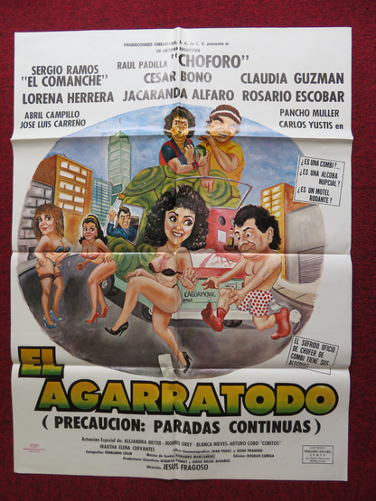 EL AGARRATODO FOLDED MEXICAN POSTER RAUL PADILLA SERGIO RAMOS 1990