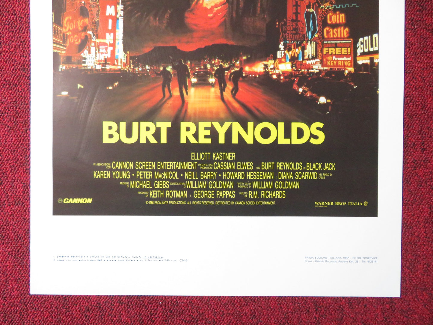 BLACK JACK / HEAT ITALIAN LOCANDINA POSTER CANNON BURT REYNOLDS KAREN YOUNG 1986