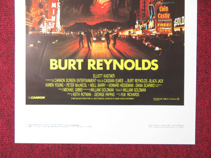 BLACK JACK / HEAT ITALIAN LOCANDINA POSTER CANNON BURT REYNOLDS KAREN YOUNG 1986