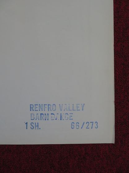 RENFRO VALLEY BARN DANCE FOLDED US ONE SHEET POSTER JOHN LAIR R. SULLIVAN 1966