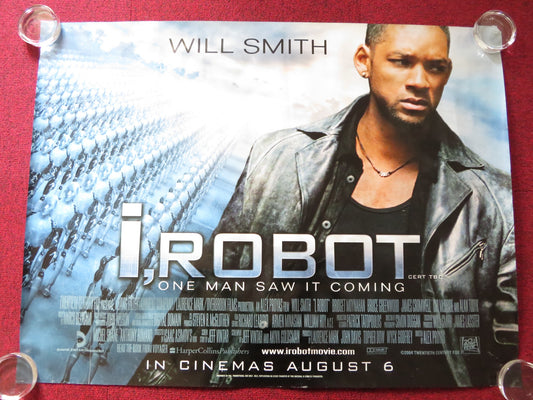 I, ROBOT UK QUAD (30"x 40") ROLLED POSTER WILL SMITH BRIDGET MOYNAHAN 2004