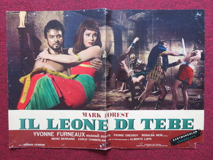 IL LEONE DI TEBE - A ITALIAN FOTOBUSTA POSTER MARK FOREST YVONNE FURNEAUX 1964