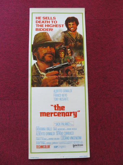 THE MERCENARY US INSERT (14"x 36") POSTER FRANCO NERO TONY MUSANTE 1969