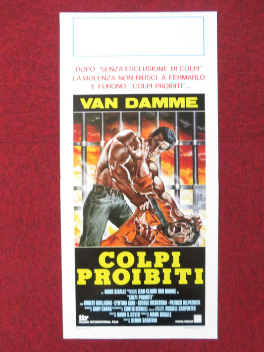 DEATH WARRANT ITALIAN LOCANDINA POSTER JEAN-CLAUDE VAN DAMME R. GUILLAUME 1990