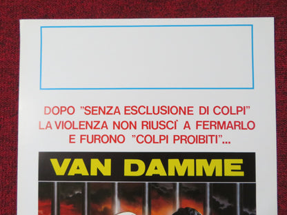 DEATH WARRANT ITALIAN LOCANDINA POSTER JEAN-CLAUDE VAN DAMME R. GUILLAUME 1990