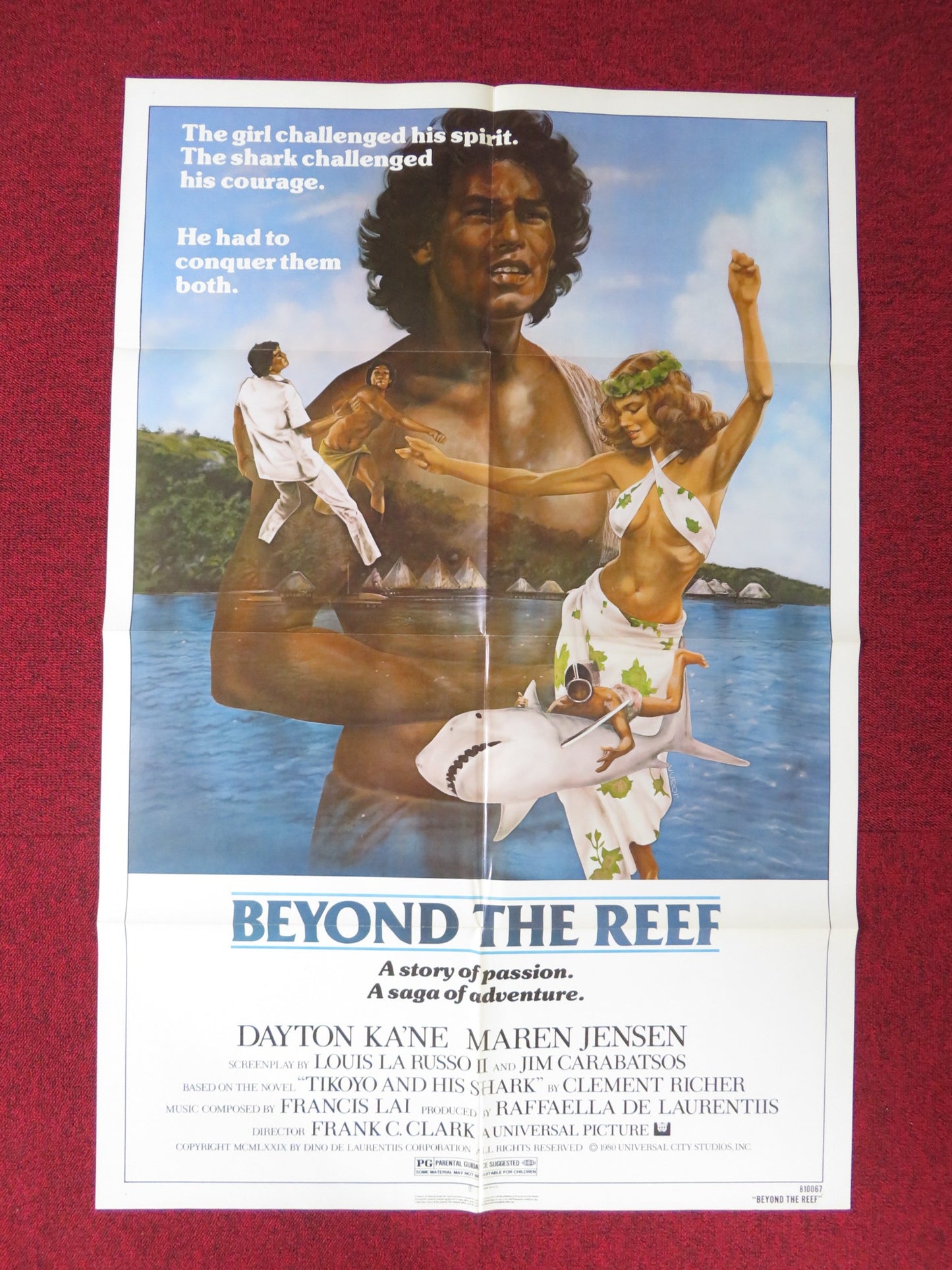 BEYOND THE REEF FOLDED US ONE SHEET POSTER DAYTON KA'NE MAREN JENSON 1980