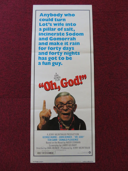 OH, GOD! US INSERT (14"x 36") POSTER GEORGE BURNS JOHN DENVER 1977