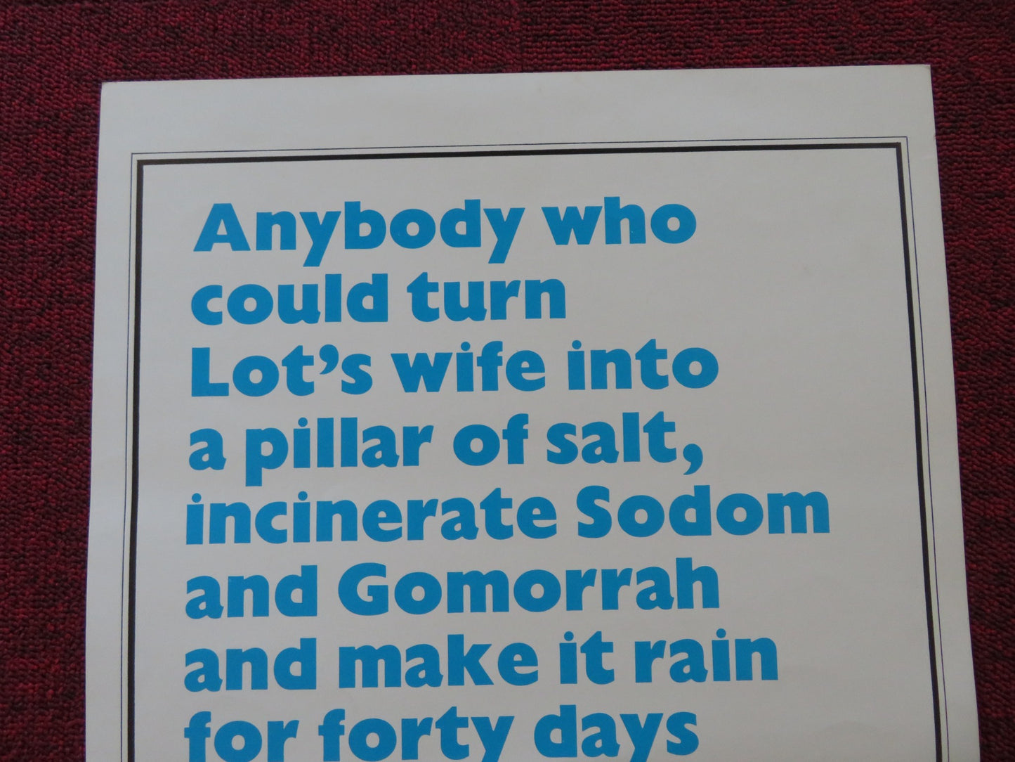 OH, GOD! US INSERT (14"x 36") POSTER GEORGE BURNS JOHN DENVER 1977