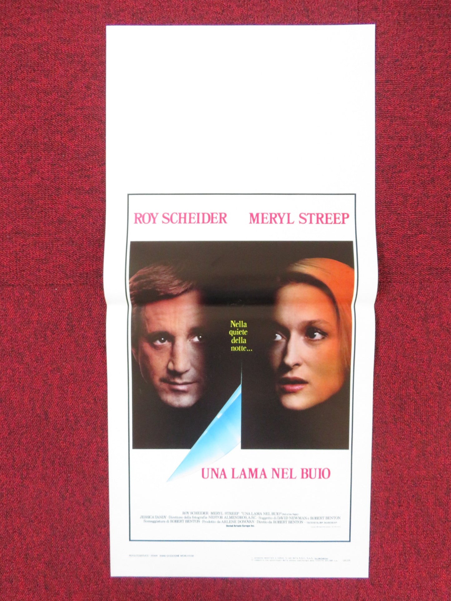 STILL OF THE NIGHT ITALIAN LOCANDINA POSTER ROY SCHEIDER MERYL STREEP 1983