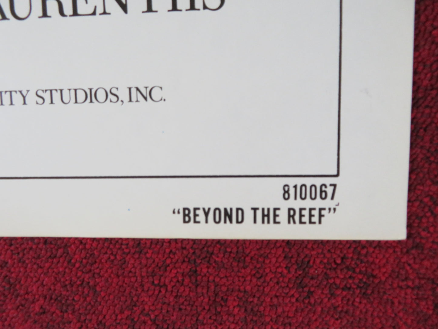 BEYOND THE REEF FOLDED US ONE SHEET POSTER DAYTON KA'NE MAREN JENSON 1980