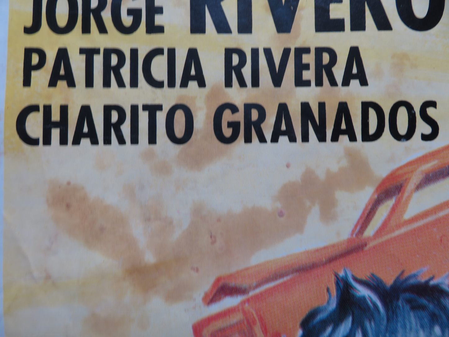 FRONTERA BRAVA  FOLDED MEXICAN POSTER JORGE RIVERO JUAN MIRANDA 1980