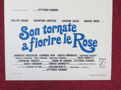 SON TORNATE A FIORIRE LE ROSE ITALIAN LOCANDINA POSTER WALTER CHIARI 1975