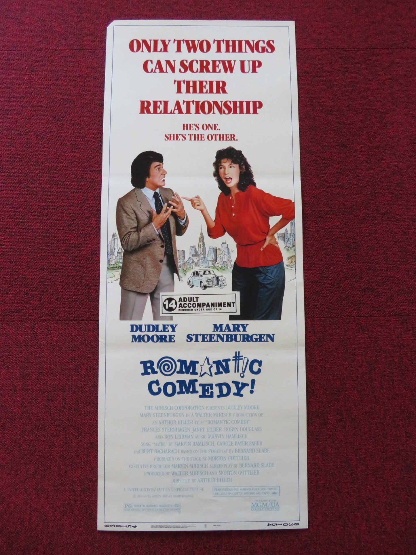 ROMANTIC COMEDY US INSERT (14"x 36") POSTER DUDLEY MOORE MARY STEENBURGEN 1983