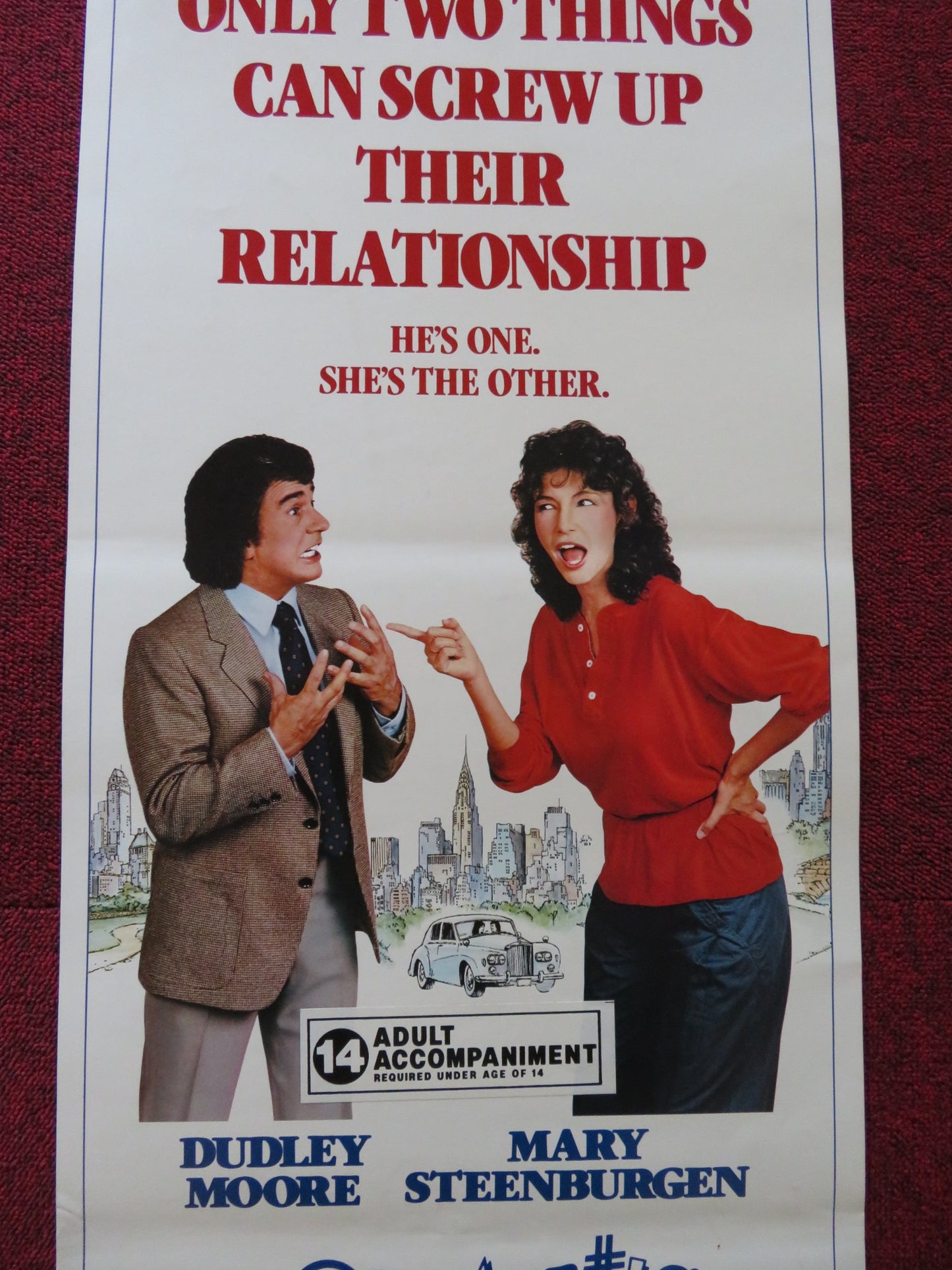 ROMANTIC COMEDY US INSERT (14"x 36") POSTER DUDLEY MOORE MARY STEENBURGEN 1983