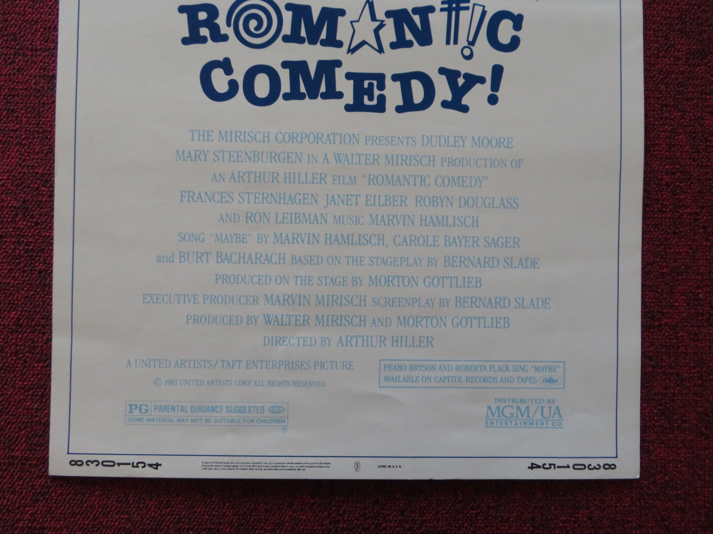 ROMANTIC COMEDY US INSERT (14"x 36") POSTER DUDLEY MOORE MARY STEENBURGEN 1983