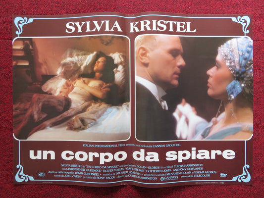 UN CORPO DA SPIARE - A ITALIAN FOTOBUSTA POSTER SYLVIA KRISTEL CANNON 1985