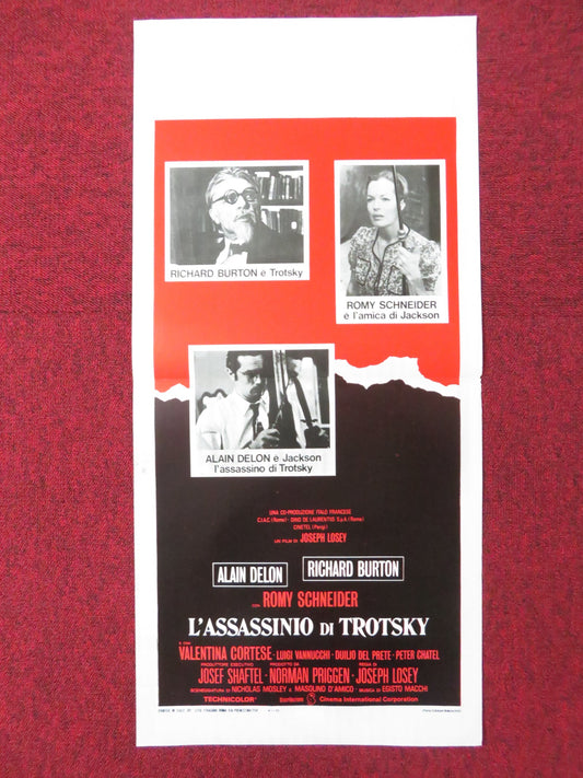 THE ASSASSINATION OF TROTSKY ITALIAN LOCANDINA POSTER RICHARD BURTON 1972