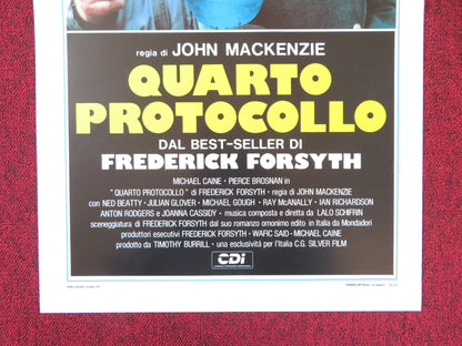 THE FOURTH PROTOCOL ITALIAN LOCANDINA POSTER MICHAEL CAINE PIERCE BROSNAN 1987