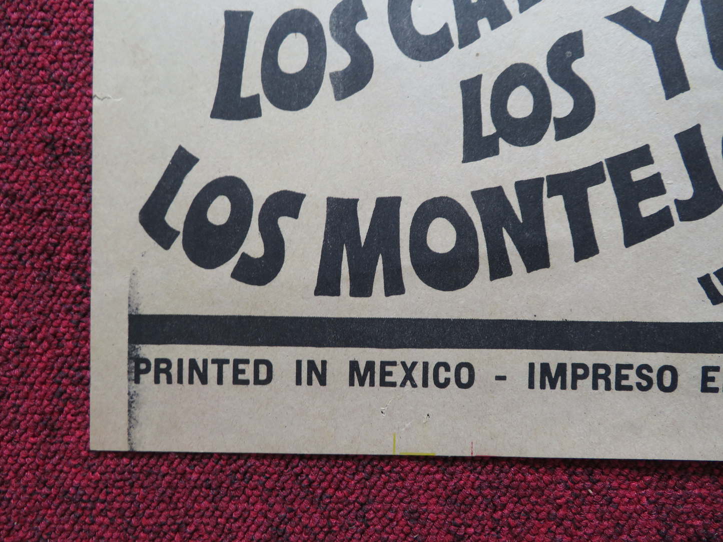 NUESTROS BUENOS VECINOS DE YUCATAN FOLDED MEXICAN POSTER DANIEL CHINO 1967