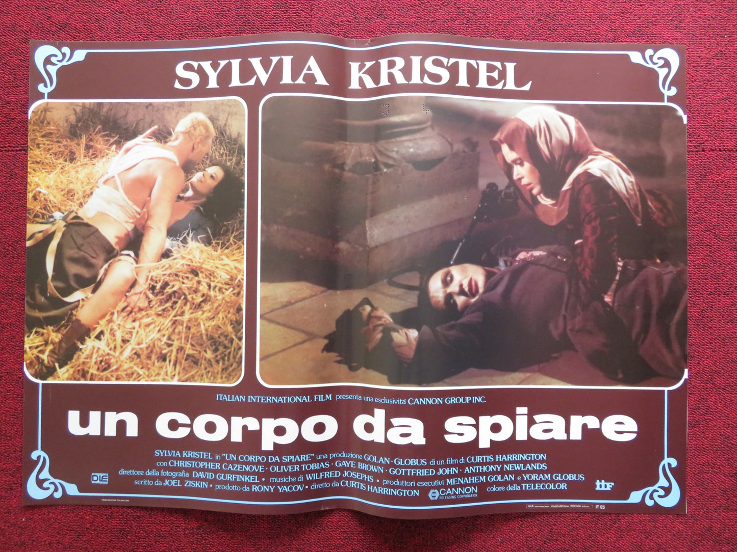 UN CORPO DA SPIARE - B ITALIAN FOTOBUSTA POSTER SYLVIA KRISTEL CANNON 1985