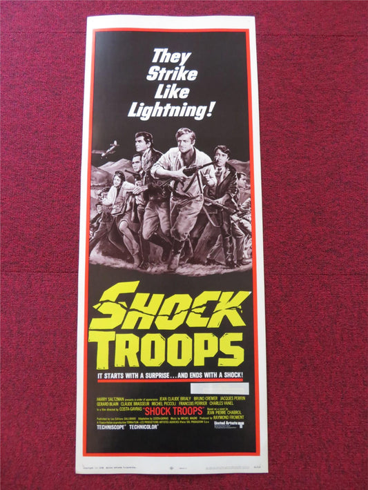 SHOCK TROOPS US INSERT (14"x 36") POSTER MICHEL PICCOLI GERARD BLAIN 1968