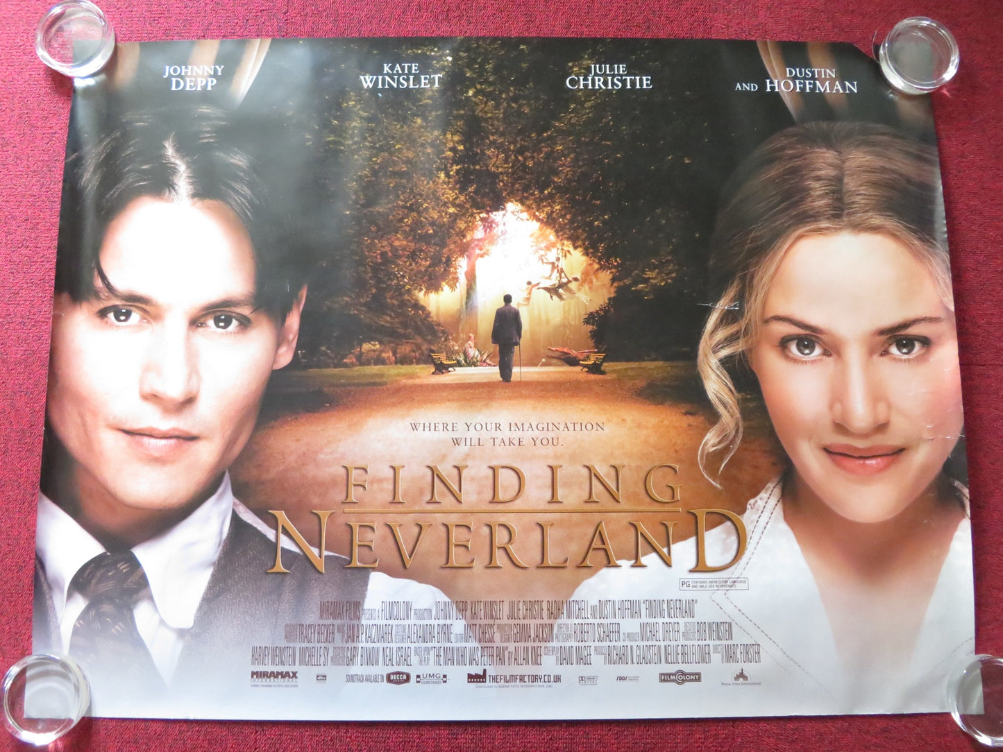 FINDING NEVERLAND UK QUAD (30"x 40") ROLLED POSTER JOHNNY DEPP KATE WINSLET 2004