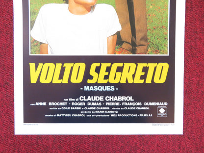 MASQUES ITALIAN LOCANDINA POSTER PHILIPPE NOIRET ROBIN RENUCCI 1987