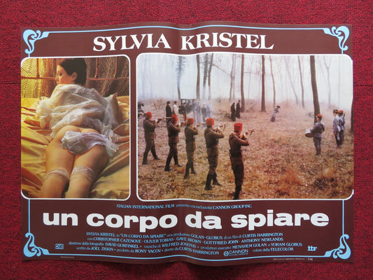 UN CORPO DA SPIARE - C ITALIAN FOTOBUSTA POSTER SYLVIA KRISTEL CANNON 1985