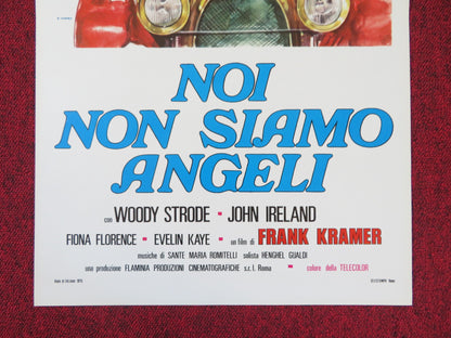 WE ARE NO ANGELS ITALIAN LOCANDINA POSTER WOODY STRODE JOHN IRELAND 1975