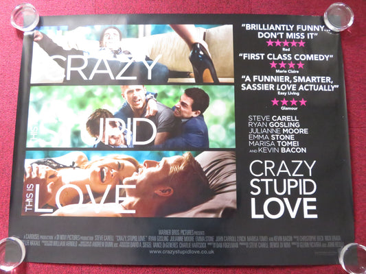 CRAZY STUPID LOVE UK QUAD (30"x 40") ROLLED POSTER STEVE CARELL R. GOSLING 2011