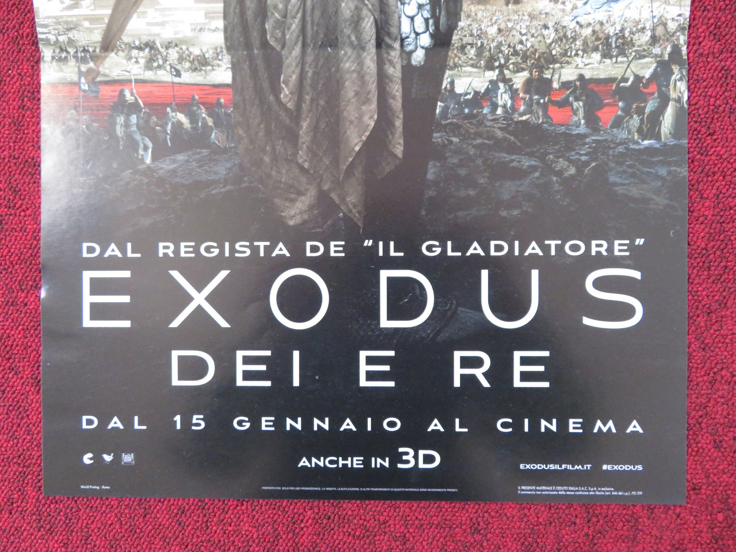 EXODUS: GODS AND KINGS ITALIAN LOCANDINA POSTER CHRISTIAN BALE J. EDGERTON 2014