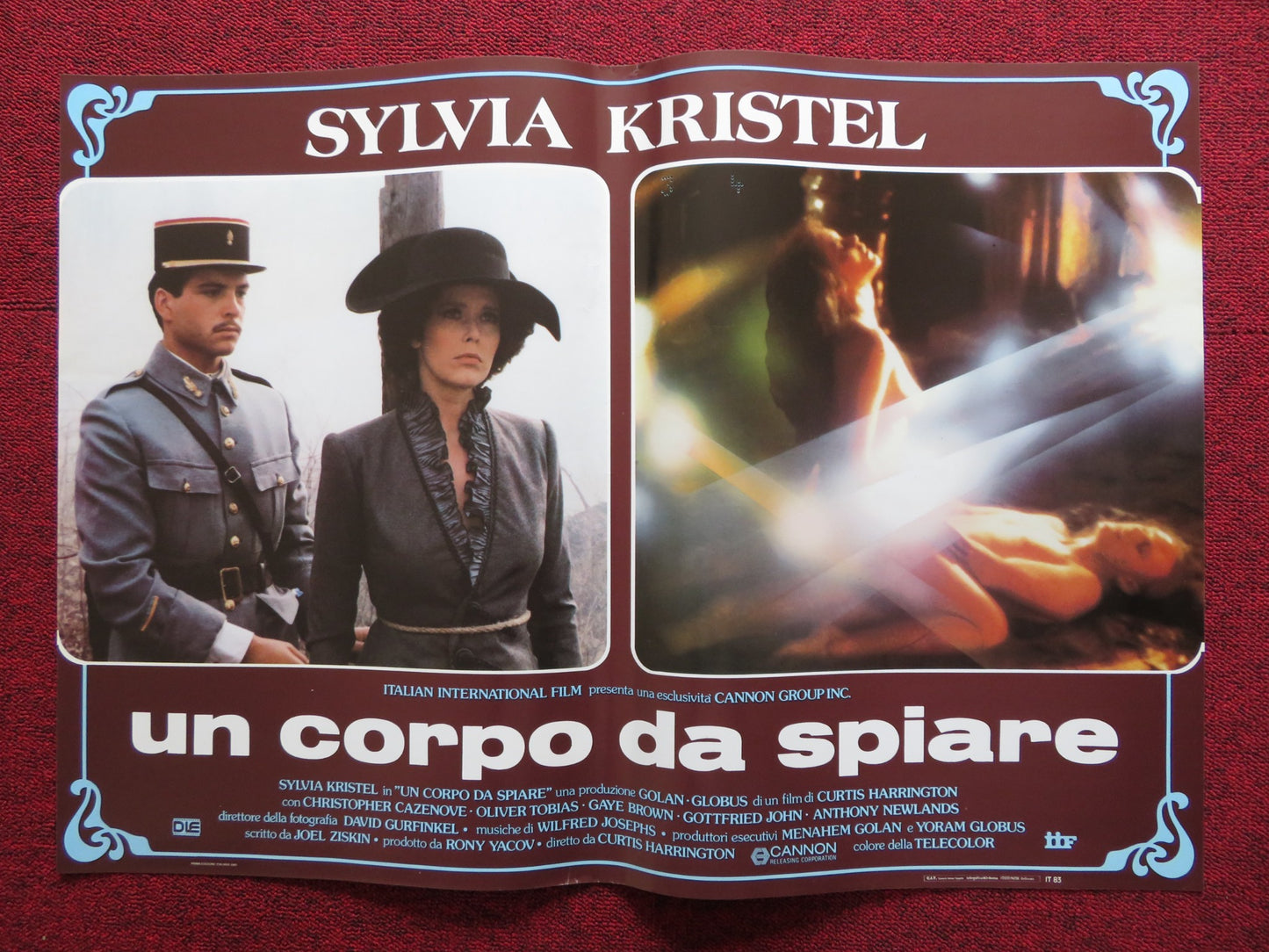 UN CORPO DA SPIARE - D ITALIAN FOTOBUSTA POSTER SYLVIA KRISTEL CANNON 1985