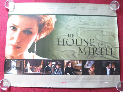 THE HOUSE OF MIRTH UK QUAD (30"x 40") ROLLED POSTER GILLIAN ANDERSON 2000