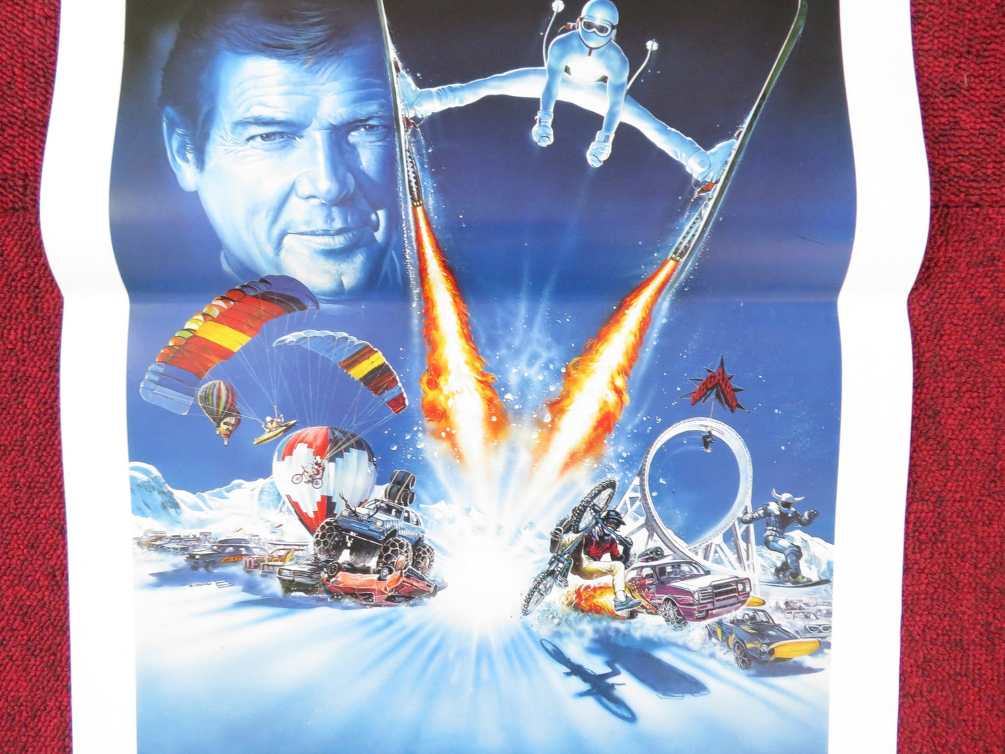 FIRE, ICE & DYNAMITE ITALIAN LOCANDINA POSTER ROGER MOORE SHARI BELAFONTE 1990