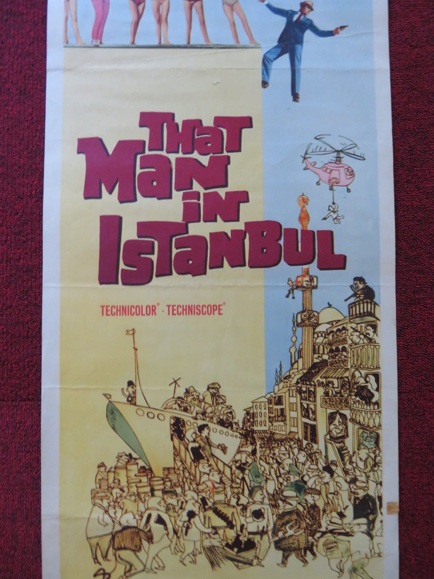 THAT MAN IN INSTANBUL US INSERT (14"x 36") POSTER HORST BUCHOLZ S. KOSCINA 1966