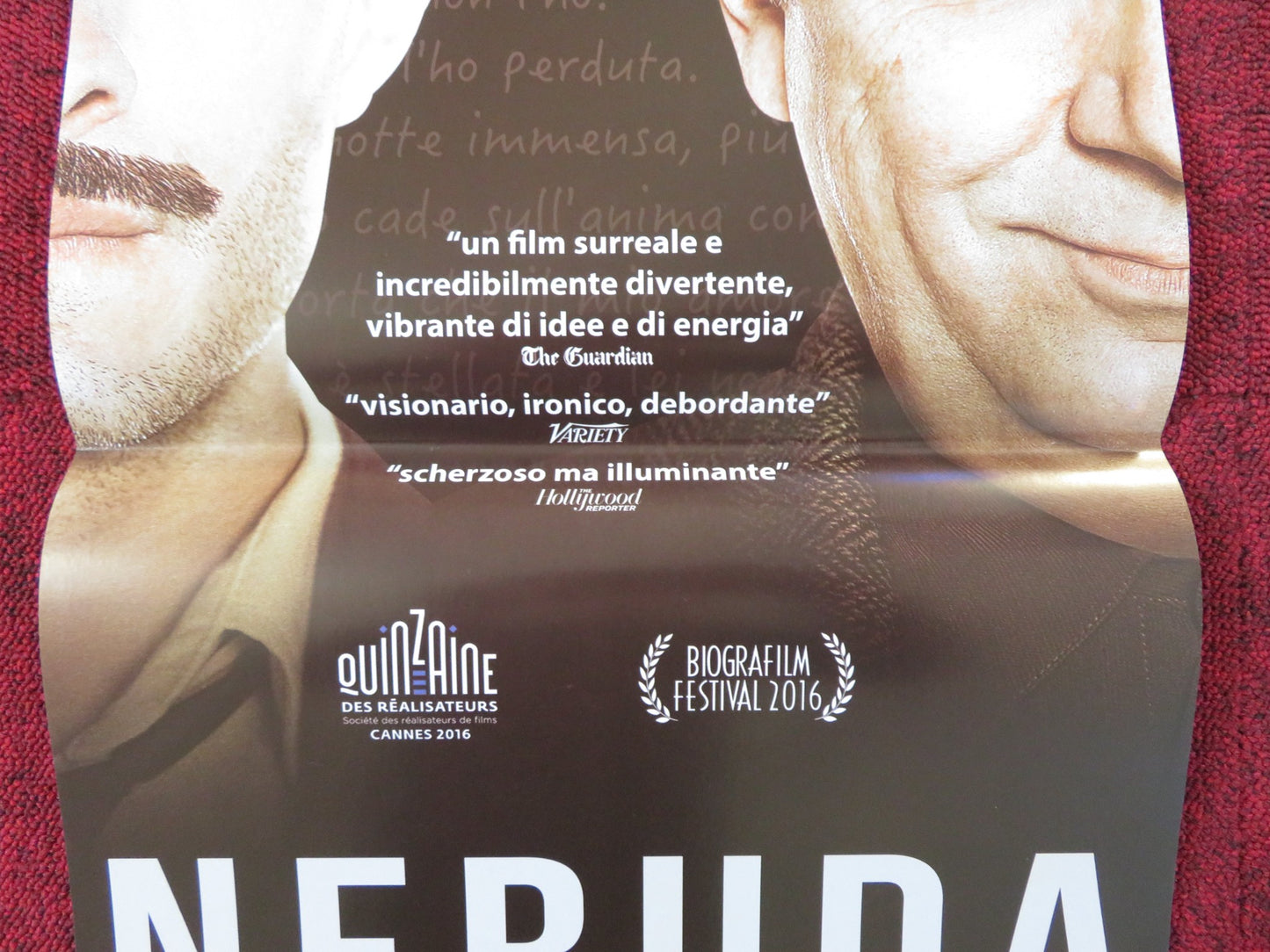 NERUDA ITALIAN LOCANDINA POSTER GAEL GARCIA BERNAL LUIS GNECCO 2016