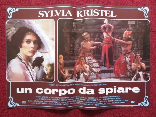 UN CORPO DA SPIARE - E ITALIAN FOTOBUSTA POSTER SYLVIA KRISTEL CANNON 1985