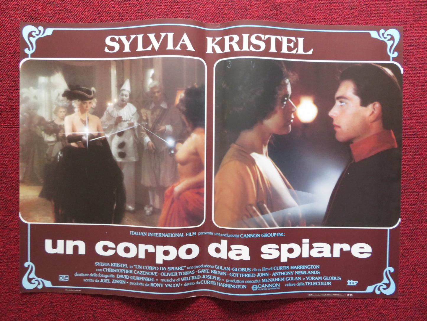 UN CORPO DA SPIARE - F ITALIAN FOTOBUSTA POSTER SYLVIA KRISTEL CANNON 1985