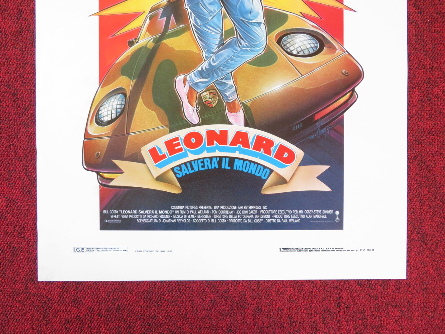 LEONARD PART 6 ITALIAN LOCANDINA POSTER BILL COSBY TOM COURTENAY 1988