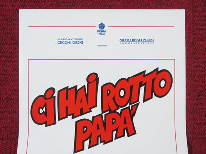 CI HAI ROTTO PAPA ITALIAN LOCANDINA POSTER ELIO GERMANO LUCA VIRGULTI 1993