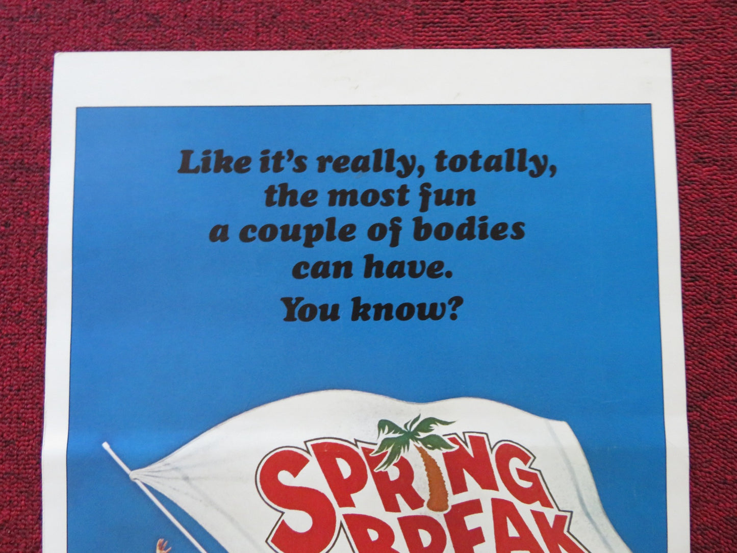 SPRING BREAK US INSERT (14"x 36") POSTER DAVID KNELL PERRY LANG 1983