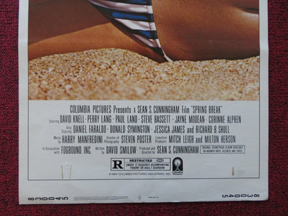 SPRING BREAK US INSERT (14"x 36") POSTER DAVID KNELL PERRY LANG 1983