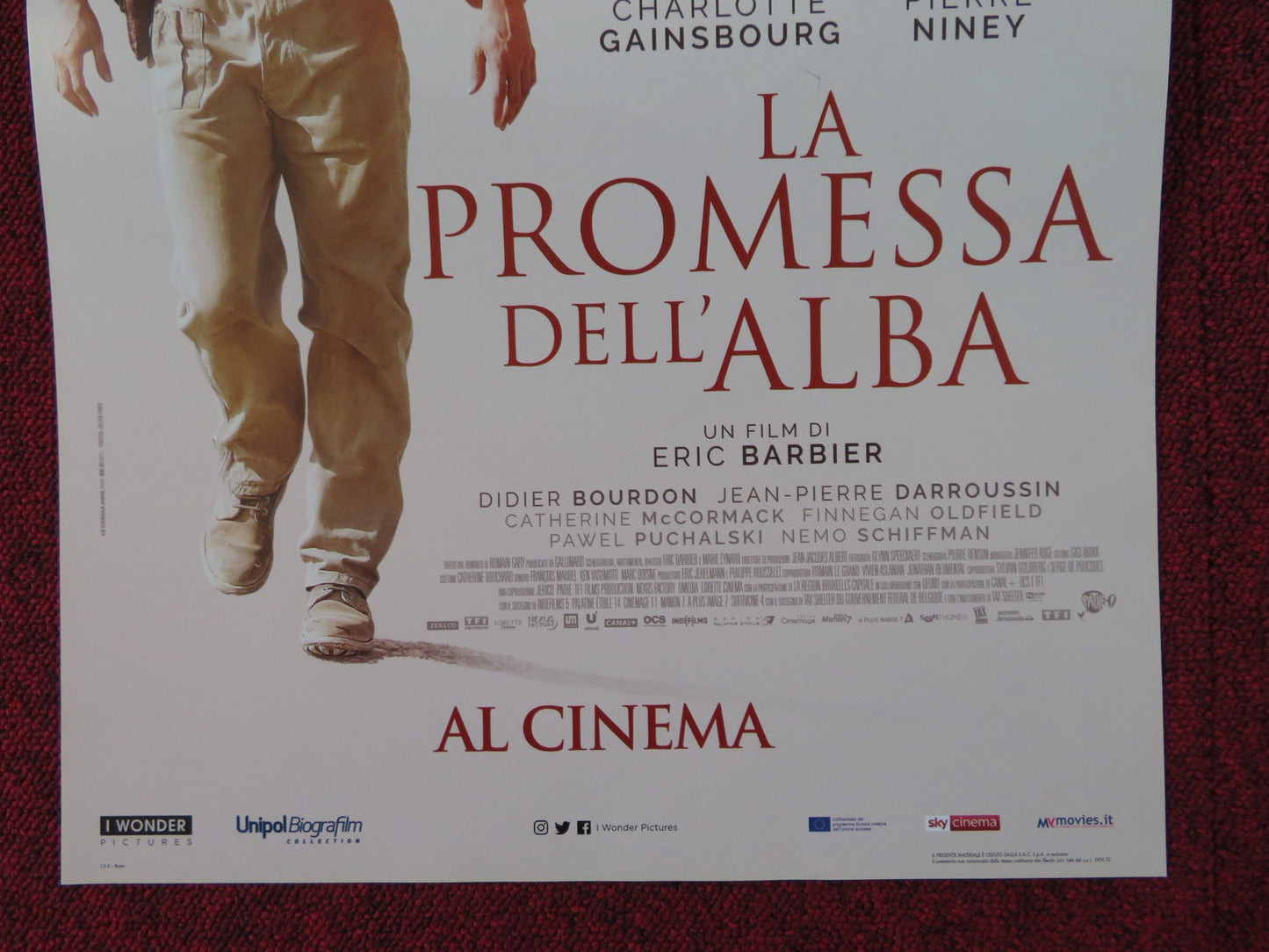 LA PROMESSA DELL'ALBA ITALIAN LOCANDINA POSTER CHARLOTTE GAINSBOURG 2017