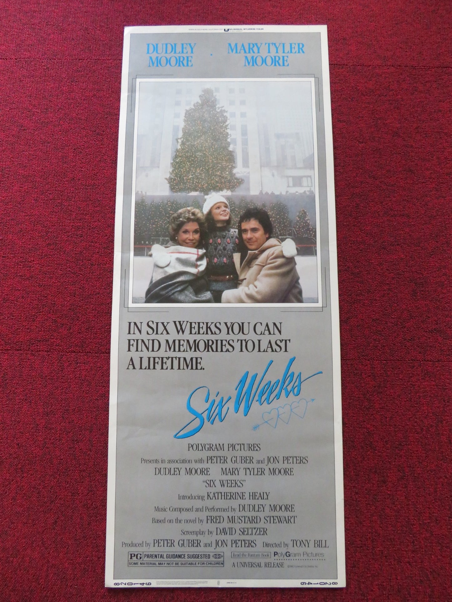 SIX WEEKS US INSERT (14"x 36") POSTER DUDLEY MOORE MARY TYLER MOORE 1982