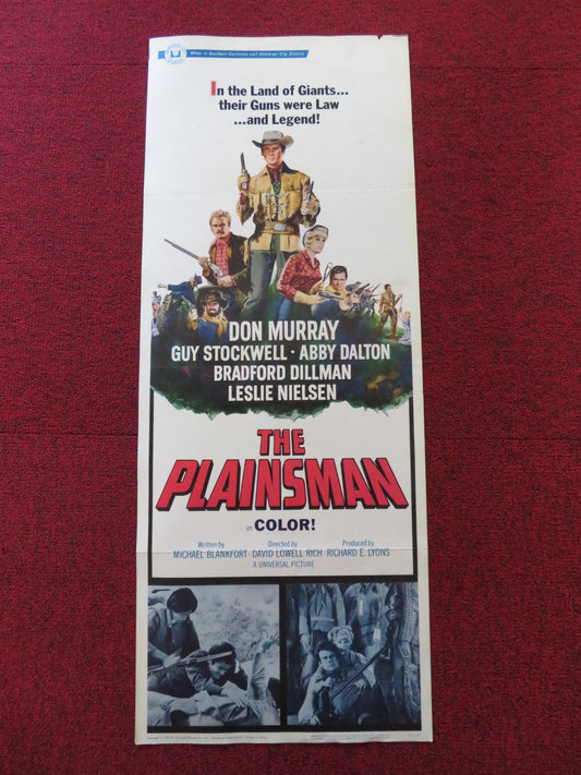 THE PLAINSMAN US INSERT (14"x 36") POSTER DON MURRAY GUY STOCKWELL 1966